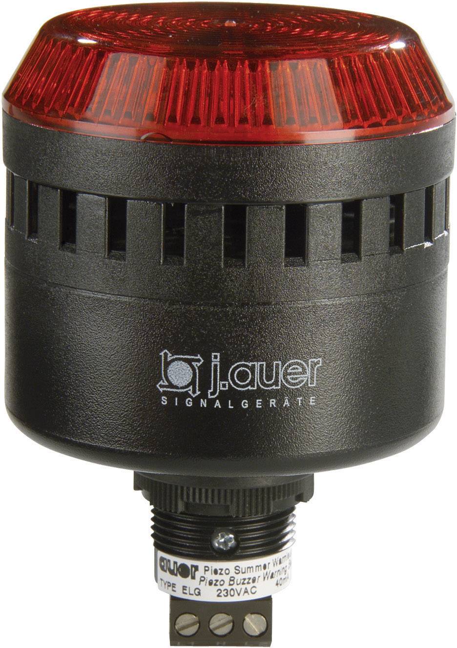 Auer Signalgeräte Kombi-Signalgeber LED ELG Rot Dauerlicht, Blinklicht 230 V/AC