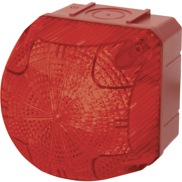 Auer Signalgeräte Signalleuchte LED QDS 874162405 Rot Rot Dauerlicht, Blinklicht 24 V/DC, 24 V/AC