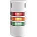 Auer Signalgeräte LED-Signalsäulensystem halfDOME90 HD90 LED-Dauerlicht Rot, Orange, Grün 3-stufig Schutzart IP65