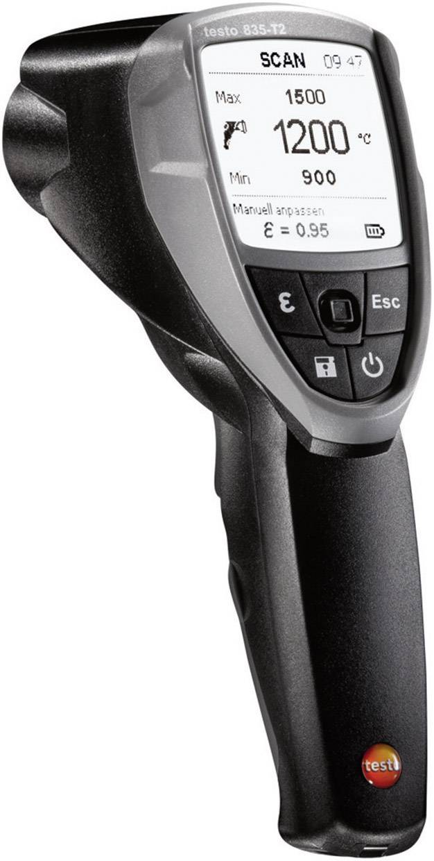Testo 835-T2 Infrarot-Thermometer Optik 50:1 -10 - +1500 °C Kontaktmessung