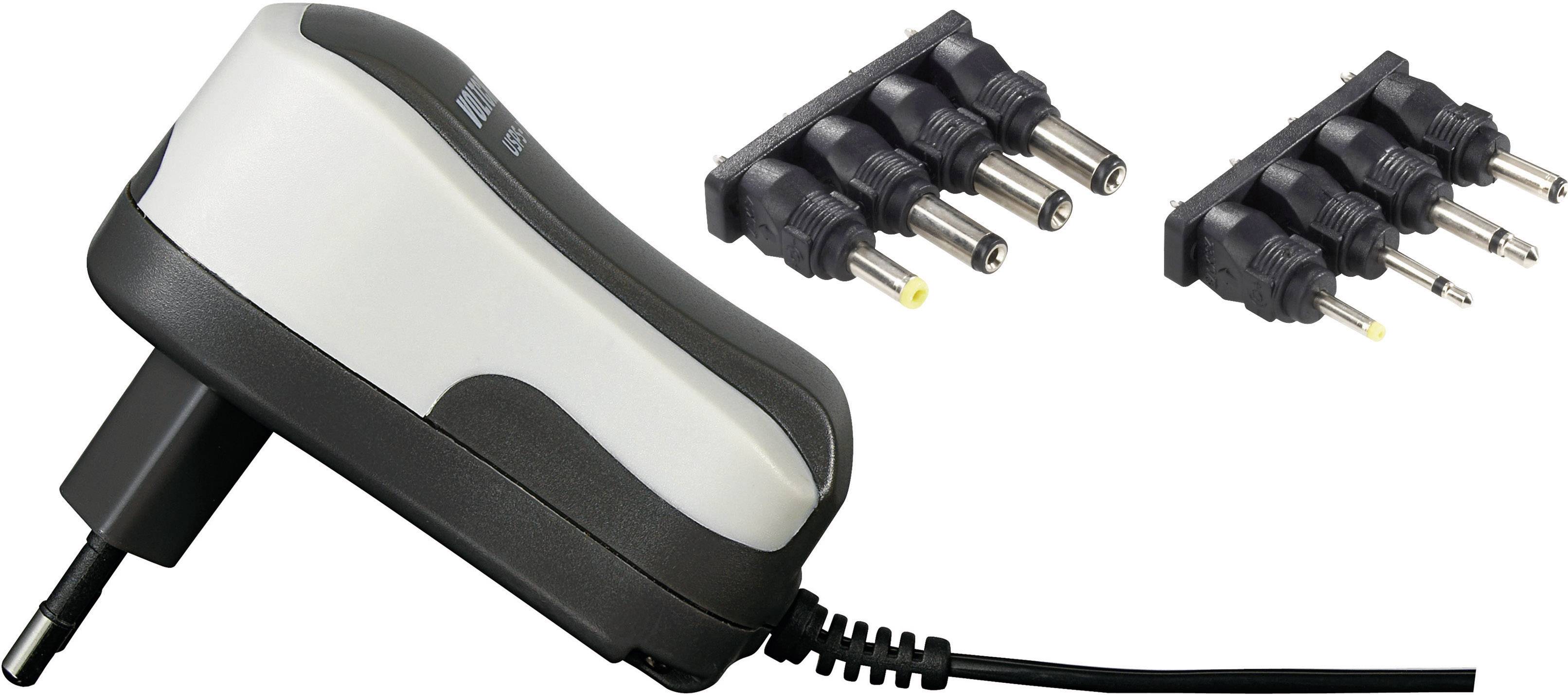 VOLTCRAFT USPS 600 Steckernetzteil, einstellbar 3 V/DC, 4.5 V/DC, 5 V/DC, 6 V/DC, 7.5 V/DC, 9 V/DC, 12 V/DC 600mA 7.2W