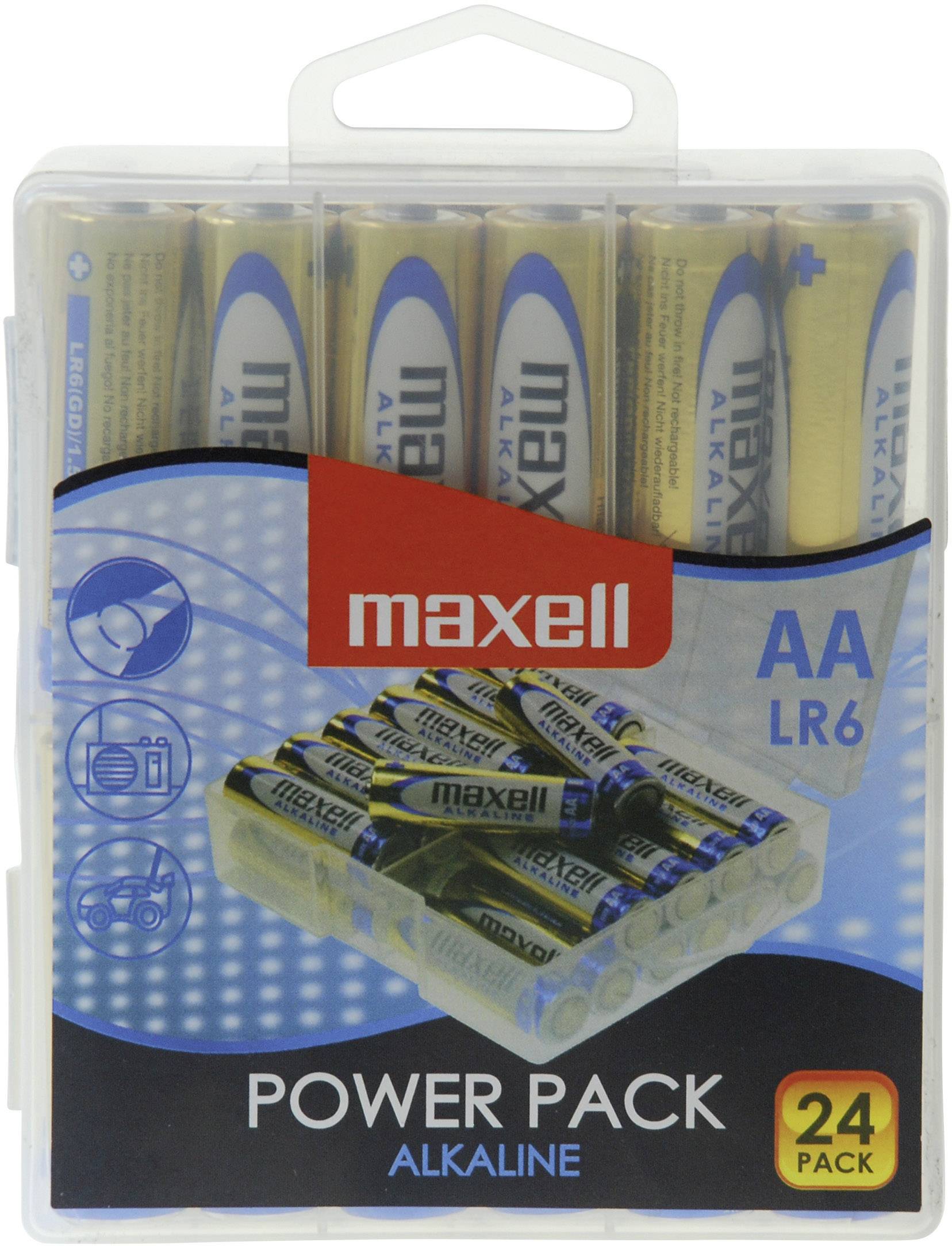Maxell LR06 Mignon (AA)-Batterie Alkali-Mangan 1.5 V 24 St.