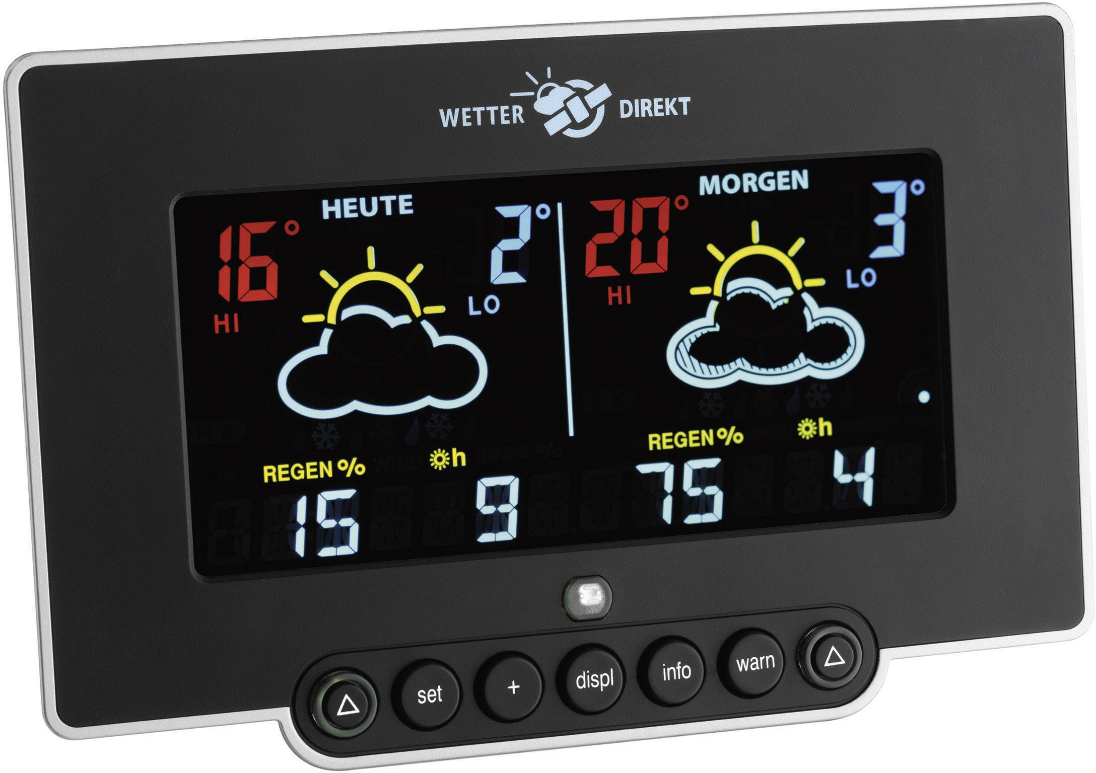 TFA Dostmann NEON 300 35.5054 Satelliten Wetterstation Vorhersage für 2 Tage