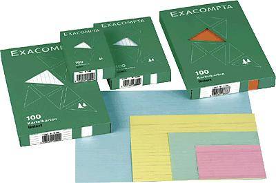 Brause Karteikarten, liniert/3808B A8 weiß Inh.100