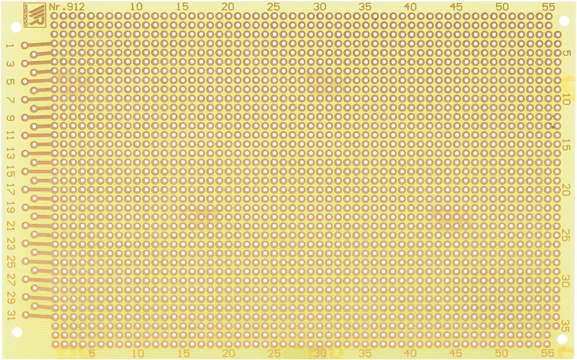 Rademacher WR-Typ 912 Experimentierplatine Epoxyd (L x B) 160mm x 100mm 35µm Rastermaß 2.54mm Inhalt 1St.
