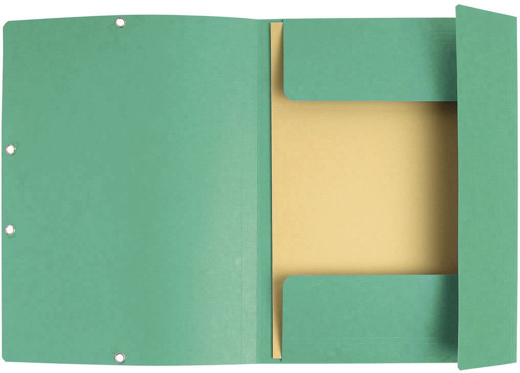 Eckspannmappe A4 mit Klappen Karton 400g/qm grün