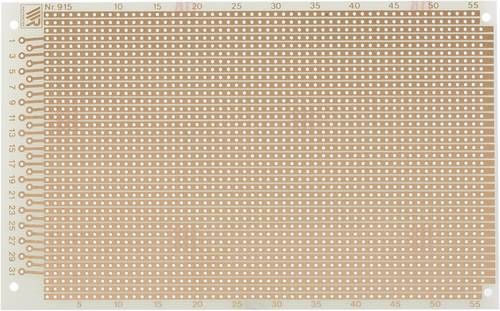 Rademacher WR-Typ 915 Experimentierplatine Epoxyd (L x B) 16 mm x 10 mm 35 µm Rastermaß 2.54 mm Inhalt 1 St.