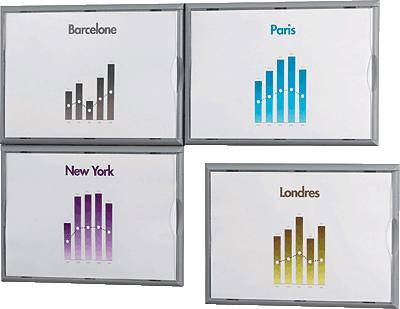 Paperflow Infodisplay 4066X4.35 DIN A4 aluminium 4 St./Pack.