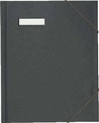 Elba Eckspannmappe/63430SW für DIN A4 schwarz PVC