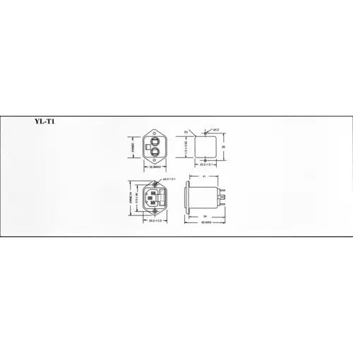 Yunpen YB10A1-B IEC-Netzfilter Kaltgerätebuchse 250VAC 10A Entstörfilter Yunpen YB10A1-B IEC-Netzfilter Kaltgerätebuchse 250VAC 10A Entstörfilter