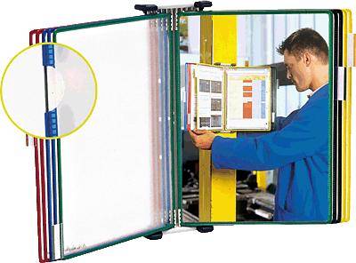 Tarifold Sichttafelwandhalter Blau, Gelb, Grün, Rot, Schwarz DIN A4 Anzahl der mitgelieferten Sichttafeln 10