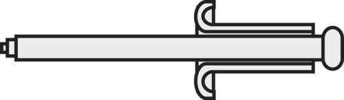 TOOLCRAFT 194740 Blindniete (Ø x L) 2.4mm x 6mm Stahl Aluminium A2,4*6 D7337-AL/ST 10St.