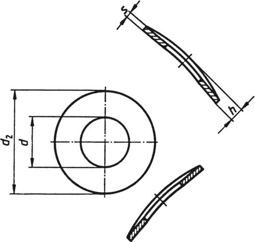TOOLCRAFT A2,6 D137-A2 194664 Federscheiben Innen-Durchmesser: 2.8mm M2.5 DIN 137 Edelstahl A2 100St