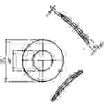 TOOLCRAFT A2,6 D137-A2 194664 Federscheiben Innen-Durchmesser: 2.8 mm M2.5 DIN 137 Edelstahl A2 100