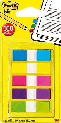 Post-it Haftstreifen Index Mini 6835CBEU sortiert 5x20 St./Pack.