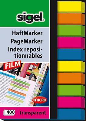 sigel Haftmarker Film/HN617 50x 75 mm micro, 2x 5 Farben Inh.400