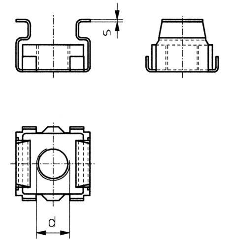 TOOLCRAFT 521847 Käfigmuttern M6 Stahl 10St.
