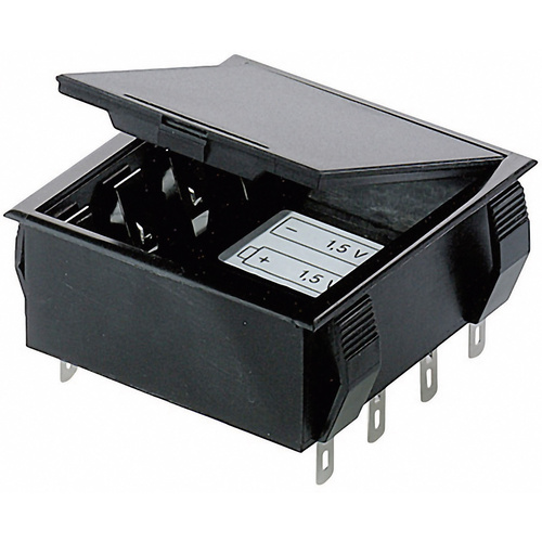 Bopla 46600000 Batteriehalter 4x Mignon (AA), 9V Block Lötanschluss (L x B x H) 65 x 65 x 21.5mm
