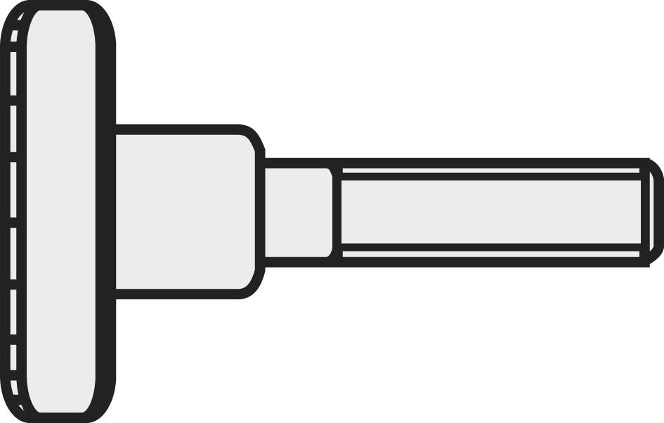 TOOLCRAFT M3*8 D464-5.8:A2K 188713 Rändelschrauben M3 8mm DIN 464 Stahl galvanisch verzinkt 10St.