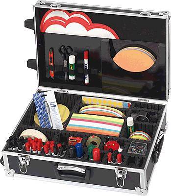 Franken Trainer Moderationskoffer Aluminium Anzahl Teile: 3000 54cm x 18cm x 36cm Schwarz, Silber