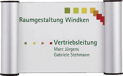 Türschild Clip 180x115mm silber