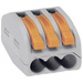 WAGO 222-413-1 222 Connector clip flexible: 0.08-4 mm² fixed: 0.08-2.5 mm² Number of pins (num): 3 Grey, Orange