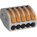 WAGO 222-415-1 222 Connector clip flexible: 0.08-4 mm² fixed: 0.08-2.5 mm² Number of pins (num): 5 Grey, Orange