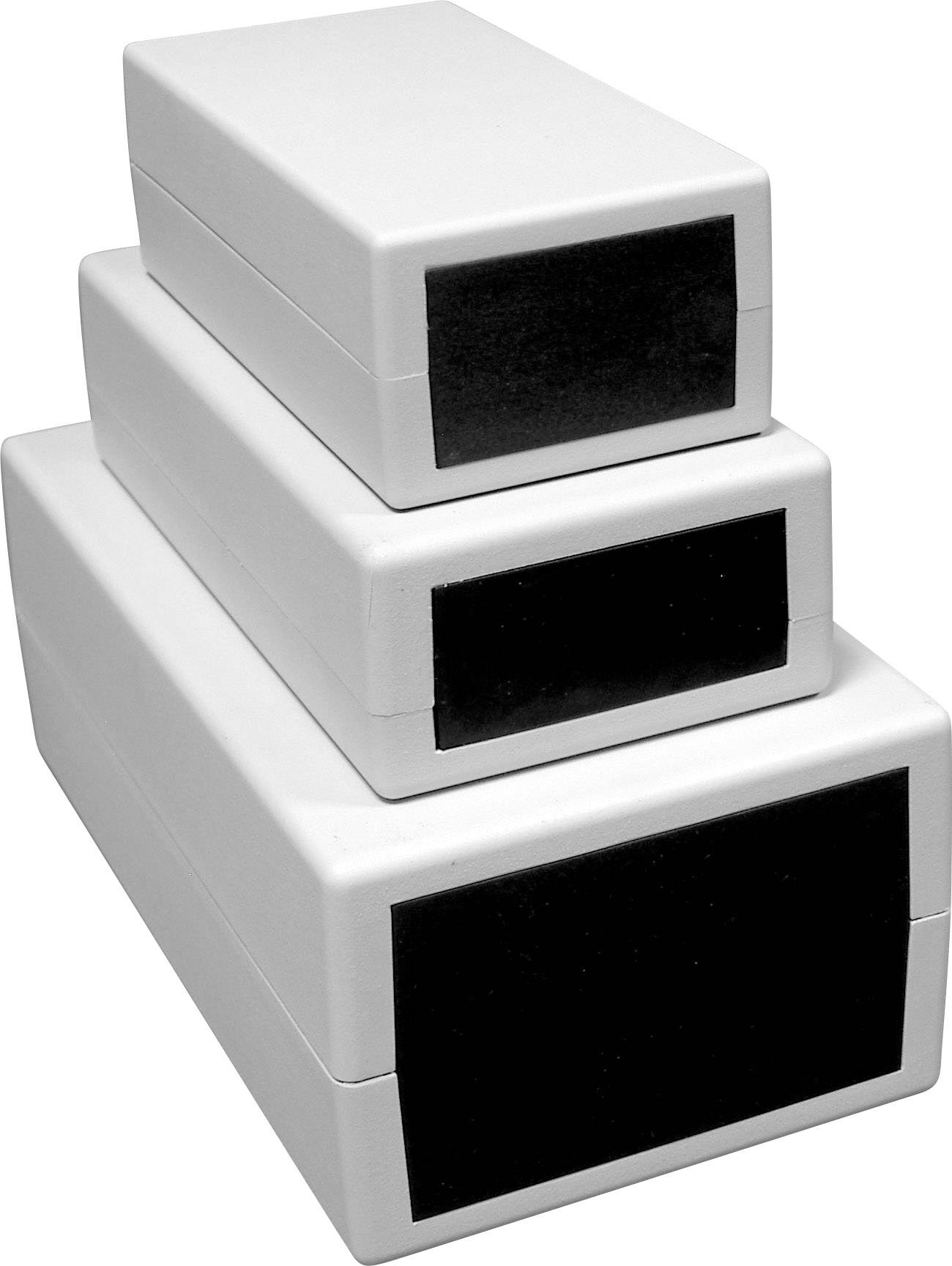 Axxatronic 202 Universal-Gehäuse 112.4 x 198.2 x 76 Kunststoff Hellgrau 1St.