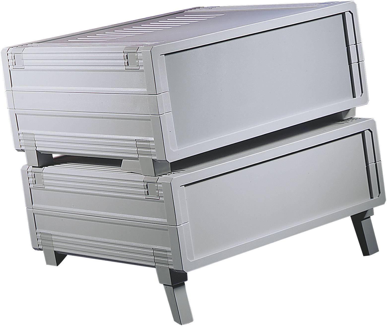 Bopla UM 52011 L-SET Pult-Gehäuse (B x H x T) 223 x 72 x 199mm Kunststoff Hellgrau, Achatgrau 1St.