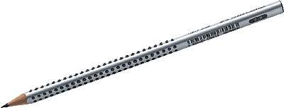 Faber-Castell Bleistift GRIP 2001 117001 Dreieckform B silbergrau