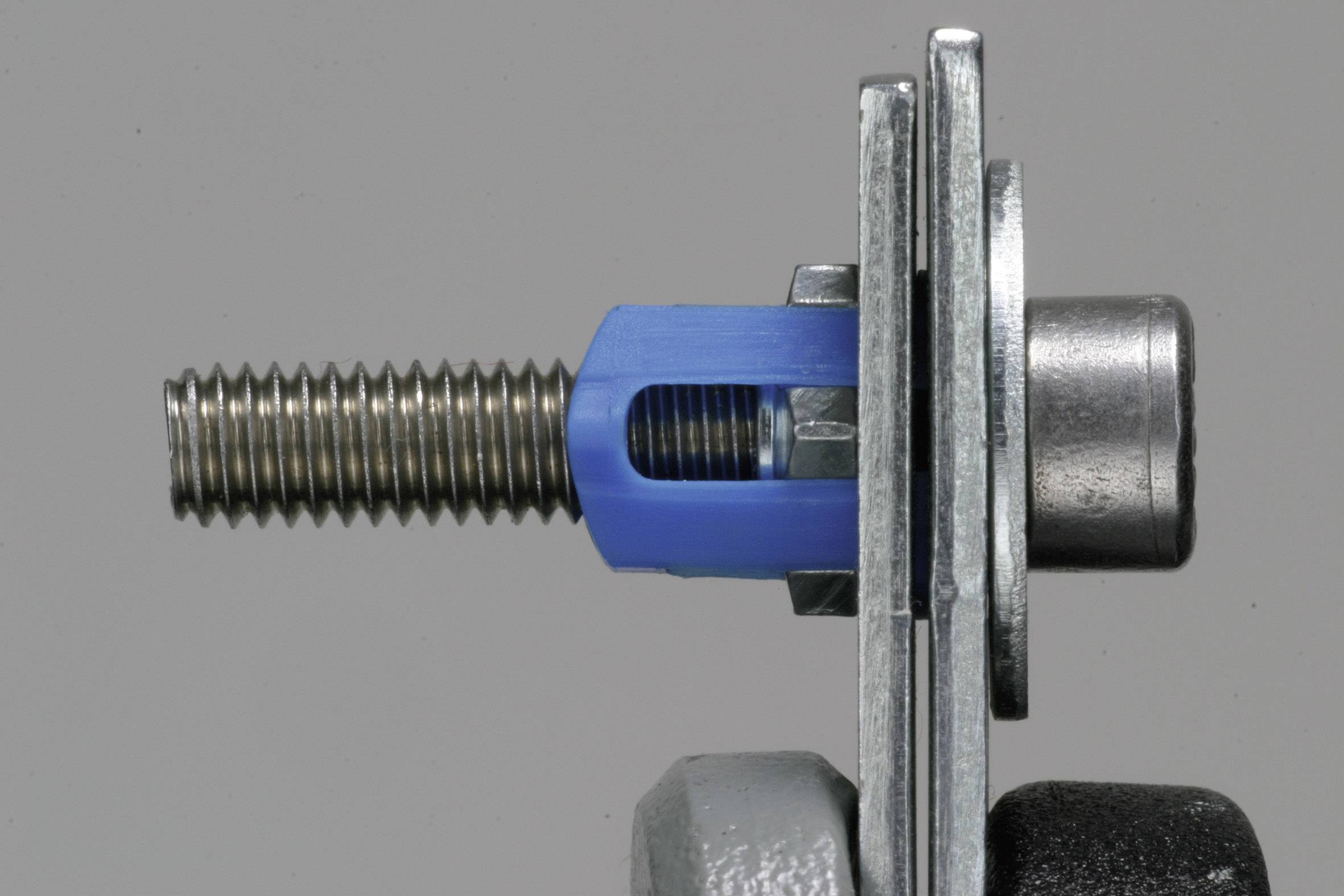 PB Fastener 382-2005 Käfigmutter Plattenstärke (max.) 3.1mm Blau