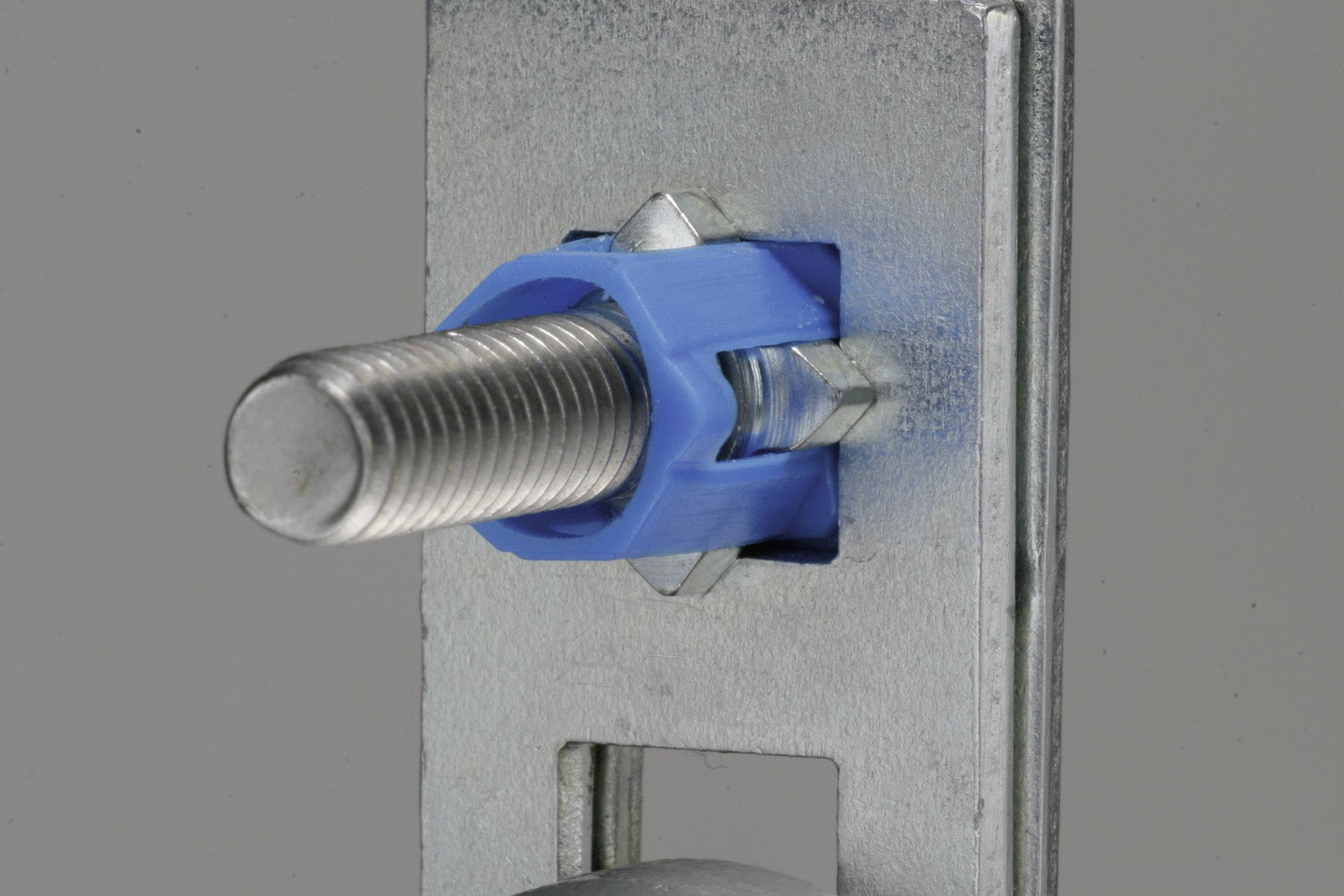 PB Fastener 382-2005 Käfigmutter Plattenstärke (max.) 3.1mm Blau