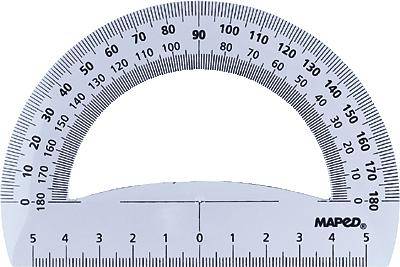 Maped Halb-Winkelmesser Cristal 180 Grad, 120 mm