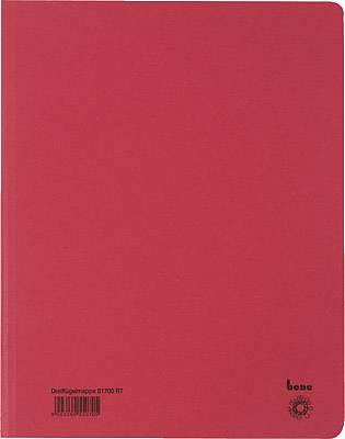 Einschlagmappe A4 Karton 250g/qm rot