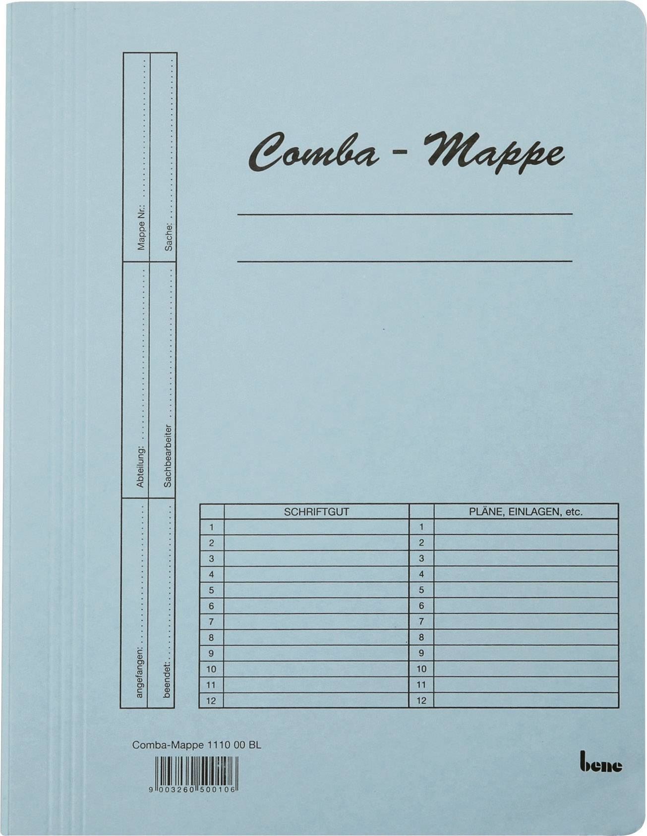 Bene Sammelmappe 111000 DIN A4 Blau 1 St.