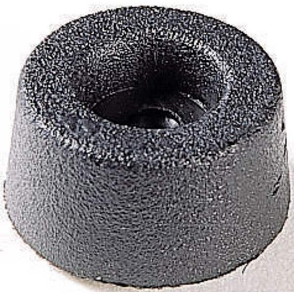Pied d'appareil 4002 vissable, rond noir (Ø x H) 17.5 mm x 9 mm