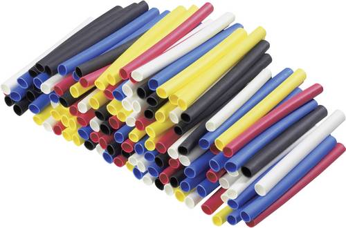 DSG Canusa 8011030990 Schrumpfschlauchsortiment 2.40 mm 1.20 mm Schrumpfrate:2:1 125 St.
