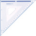 Rumold Zeichendreieck mit Schneidekante/680/25, 25 cm transparent Plexiglas