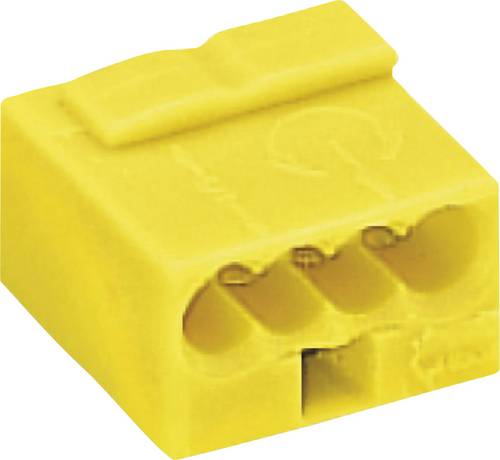 WAGO Dosenklemme starr: -0.8 mm² Polzahl: 4 Gelb
