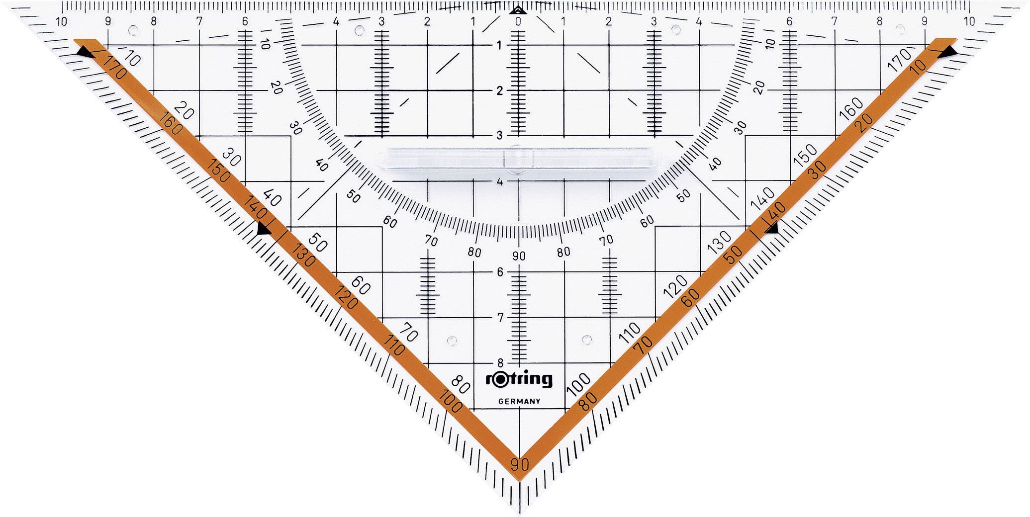 rotring Geo-Dreieck Hypotenuse 23 cm mit 20 cm Skalierung, mit Griff/S0903950