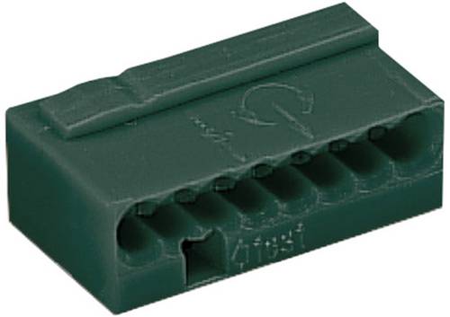 WAGO Dosenklemme starr: -0.8 mm² Polzahl: 8 Dunkelgrau