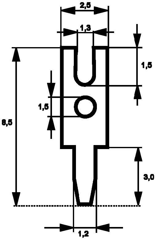 Vogt Verbindungstechnik 1002M.68 Lötstift Kontaktoberfläche verzinnt 100 St. (L x B) 8.5 mm x 2.5 m