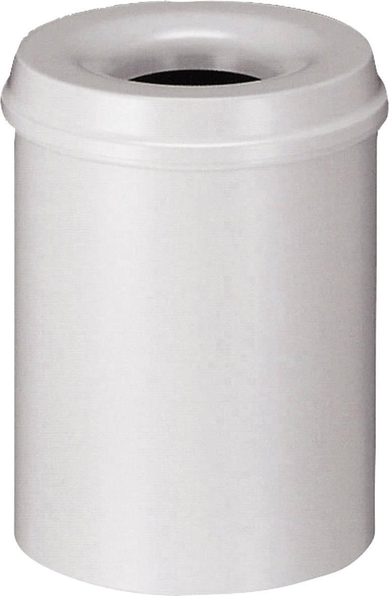 helit Papierkorb H2515482 15l rund Metall lichtgrau