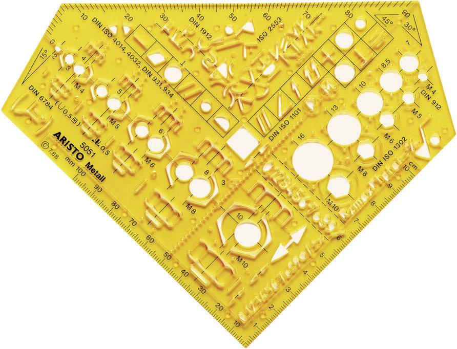 Aristo Schablone Metall AH5051/70-AH5051 Inh.1