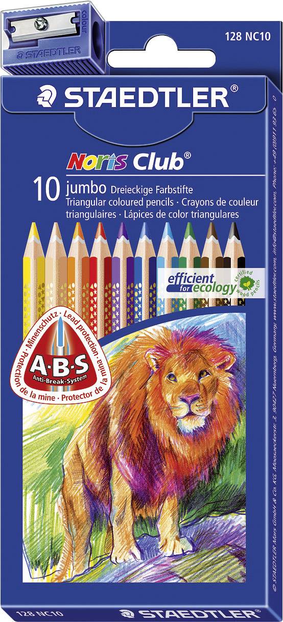 STAEDTLER Farbstift Noris Club jumbo 128 NC10 sort. 10 St./Pack.