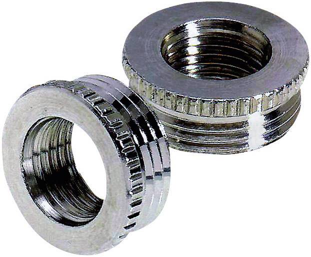 Zwei metallene Gewinderinge nebeneinander. Einer liegt flach, während der andere aufrecht steht. Beide sind glänzend und silbern.