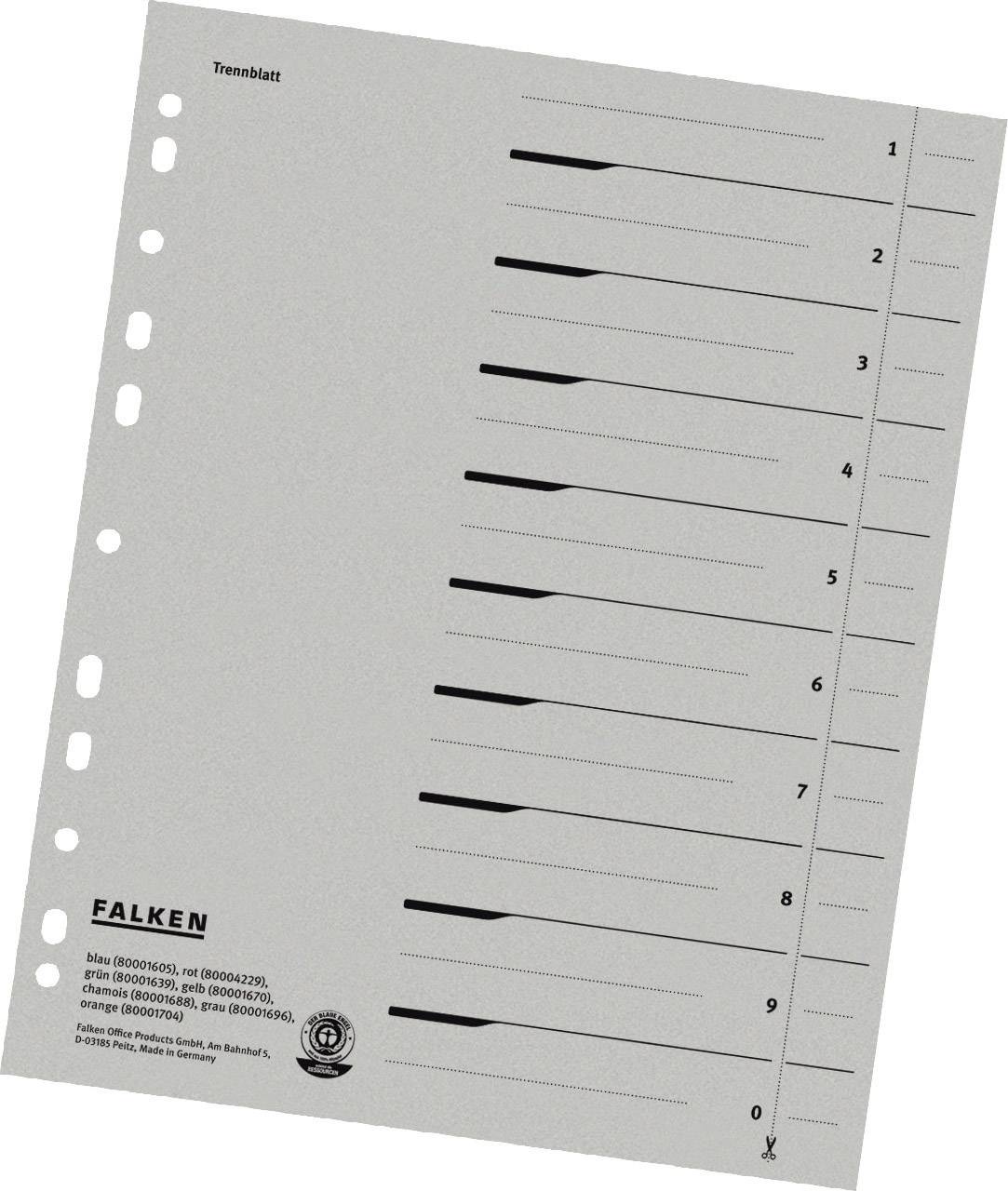 Falken Trennblätter/80001696 grau Inh.100