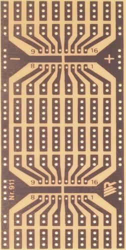 Rademacher WR-Typ 911 Experimentierplatine Hartpapier (L x B) 11 mm x 8 mm 35 µm Rastermaß 2.54 mm Inhalt 1 St.