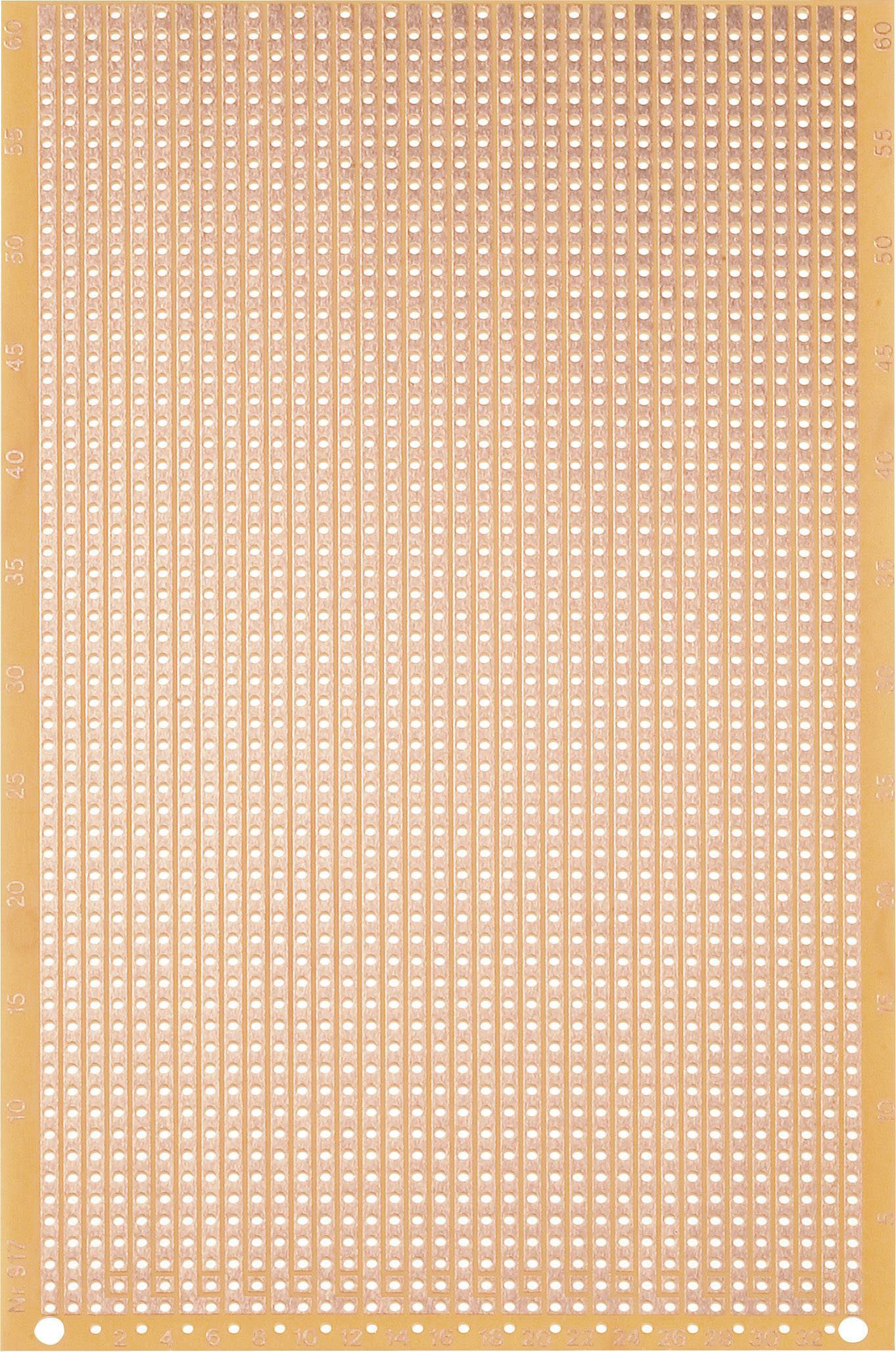 Rademacher WR-Typ 917 Experimentierplatine Hartpapier (L x B) 160mm x 100mm 35µm Rastermaß 2.54mm Inhalt 1St.