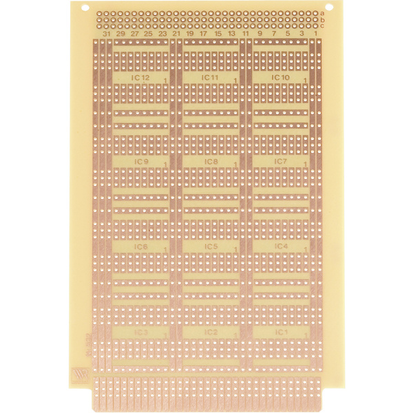 Rademacher WR-Typ 932 Experimentierplatine Hartpapier (L x B) 160 mm x 100 mm 35 µm Inhalt 1 St.